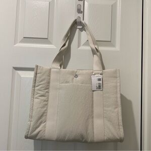Lululemon Athletica Bone Boxy Tote Bag